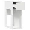 vidaXL Computer Tower Stand White Engineered wood 11.8x17.3x29.1 in