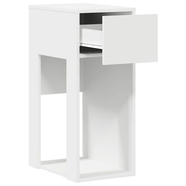vidaXL Computer Tower Stand White Engineered wood 11.8x17.3x29.1 in