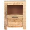 vidaXL Bedside Cabinet Rough Mango Wood Sturdy Medium Functional
