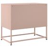 vidaXL TV Cabinet Pink Steel Standard TV Cabinet Rectangular