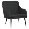 vidaXL Armchair Black Faux leather, metal, plywood 24.8 x 29.7 x 31.5 in