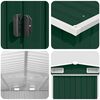 vidaXL Garden Shed Green Galvanized Steel Large Garden Shed