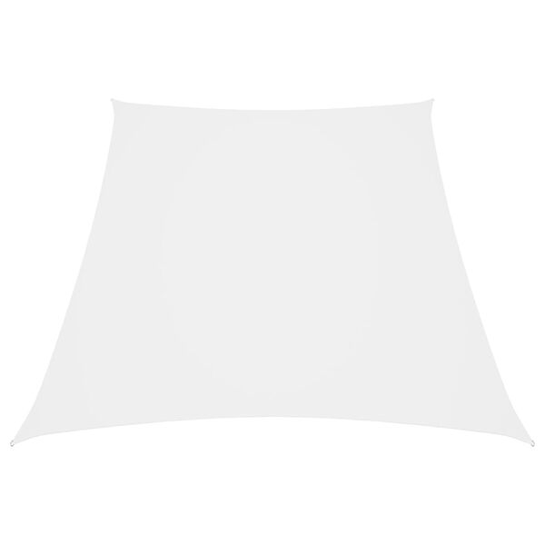 vidaXL Sunshade Sail Oxford Fabric Trapezium 3/4x9.8' White