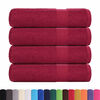 vidaXL Bath Towel Set of 4 Bordeaux 100% Cotton 39.4 x 59.1 in Durable