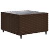 vidaXL Patio Lounge Set Brown PE rattan 7 Piece Set Adjustable Feet