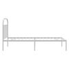 vidaXL Bed Frame White Powder-Coated Steel Twin Bed Frame Rectangular