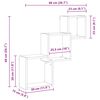 vidaXL Wall Cube Shelf Artisan Oak Engineered Wood 26.8x5.9x26.8 in