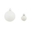vidaXL Christmas Ball Set of 100 White, Grey Plastic Small, Medium