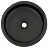 vidaXL Countertop Basin Black and Brown Round &Phi;16.1x5.5" Ceramic