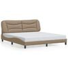 vidaXL Bed Frame Cappuccino Faux leather, metal, solid pine wood, plywood