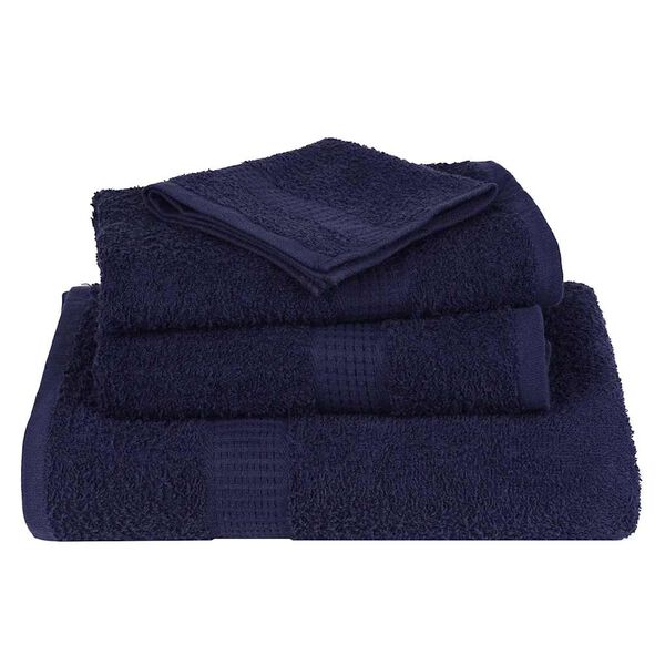 vidaXL Guest Towel Set of 10 Navy blue 100% cotton 11.8 x 19.7 in