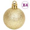vidaXL Christmas Bauble Set Gold and Red Plastic Assorted Sizes
