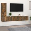 vidaXL TV Cabinet Set Set of 4 Smoked Oak Engineered Wood Standard