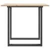 vidaXL Dining Table O-Frame 35.4"x35.4"x29.5" Solid Wood Pine and Steel