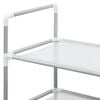 vidaXL Shoe Rack Silver Metal and non-woven fabric Medium Shoe Rack