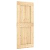 vidaXL Sliding Door with Hardware Set 33.5x82.7" Solid Wood Pine
