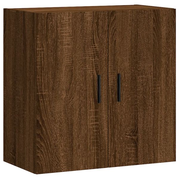 vidaXL Wall Cabinet Brown Oak Engineered Wood Medium Wall Cabinet