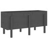 vidaXL Garden Raised Bed Grey Solid Pine Wood Medium Decorative Inlays