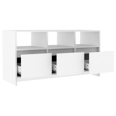 vidaXL TV Stand White 40.2"x14.8"x20.7" Engineered Wood
