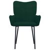 vidaXL Dining Chairs 2 pcs Dark Green Velvet