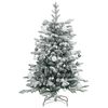 vidaXL Artificial Hinged Christmas Tree 150 LEDs & Ball Set 59.1"