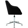 vidaXL Office Chair Black Polyester, Plywood, Steel Medium Swivel