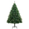 vidaXL Artificial Hinged Christmas Tree 150 LEDs & Ball Set 59.1"