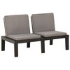 vidaXL Lounge Bench Set of 2 Grey, Anthracite