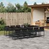 vidaXL Garden Dining Set Black