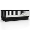 vidaXL Day Bed Black Solid pine wood 39.4 x 78.7 in