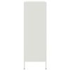 vidaXL Highboard White Steel Medium Highboard Rectangular Industrial