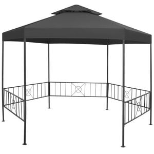 vidaXL Garden Gazebo Anthracite Powder-coated Steel Large