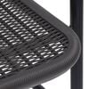 vidaXL Garden Chair Set of 6 Black Plastic rattan, steel Standard