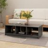 vidaXL Coffee Table Grey Solid pinewood Medium Modern Coffee Table