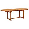 vidaXL Garden Table Brown Solid acacia wood Large Extendable