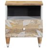 vidaXL Bedside Cabinet Mango natural, white