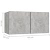 vidaXL TV Cabinet Set Set of 10 Concrete Grey Engineered wood