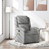 vidaXL Massage Recliner Chair Light Grey Polyester, Metal, Plywood