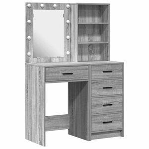 vidaXL Dressing Table 2 pcs Gray 50 x 41 x 135 cm Engineered wood