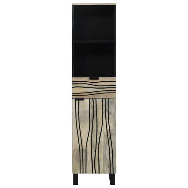 vidaXL Bathroom Sink Cabinet with Shelf White 14.96 x 12.99 x 62.99 in