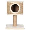 vidaXL Cat Tree Beige Flakeboard Compact Durable Cat Tree Square