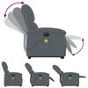 vidaXL Stand Up Massage Recliner Chair Dark grey