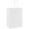 vidaXL Paper Bags 50 pcs with Handles White 15x8x21 cm