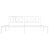 vidaXL Bed Frame White Steel Full Bed Frame Rectangular Modern