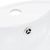 vidaXL Wash Basin with Overflow 18.3x7.1" Ceramic White