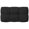 vidaXL Sofa Cushion Set of 7 Black 100% polyester