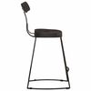 vidaXL Bar Stool Set of 2 Black Solid mango wood, iron Medium Footrest