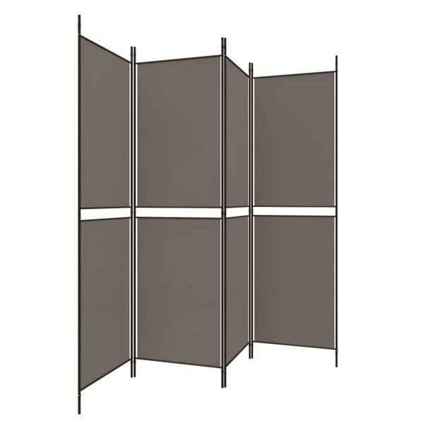 vidaXL 4-Panel Room Divider Anthracite 78.7"x70.9" Fabric