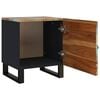vidaXL Bedside Cabinet Brown, Black Solid reclaimed wood, iron