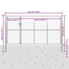 vidaXL Garden Gate Steel 137.8x59.1" Silver